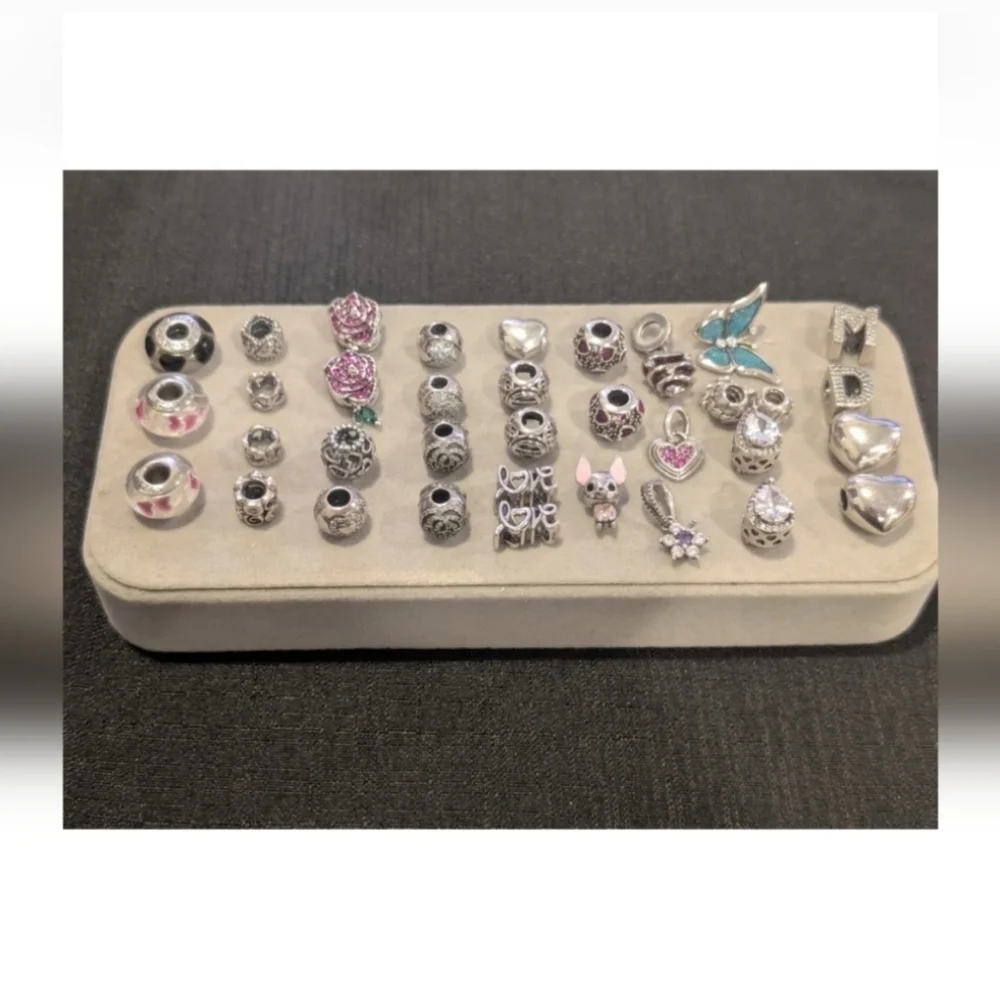 Pandora Bracelet & Mixed Charm Bundle -43pc Lot - Picture 8 of 11